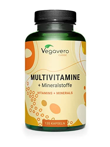 Image of Vegavero Multivitamins and Minerals | Vegan Vitamin Complex | with All B Vits, VIT C, D3, E, K2, Iron, Zinc, Iodine, Selenium & Chrome | 120 Capsules
