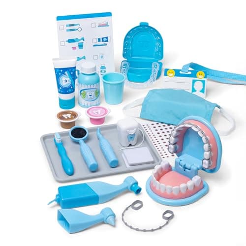 Image of Melissa & Doug Super Smile Dentist Kit | Role Play Toys for Kids, Doctor Set for Children | Age 3+