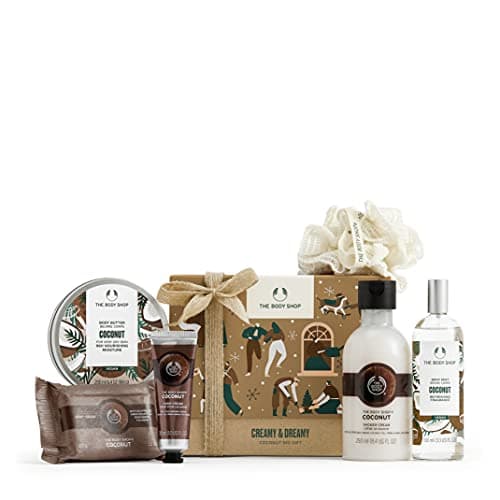 Image of The Body Shop Creamy Dreamy Coconut Big Gift Body Butter Mist Hand Shower cream bath lily