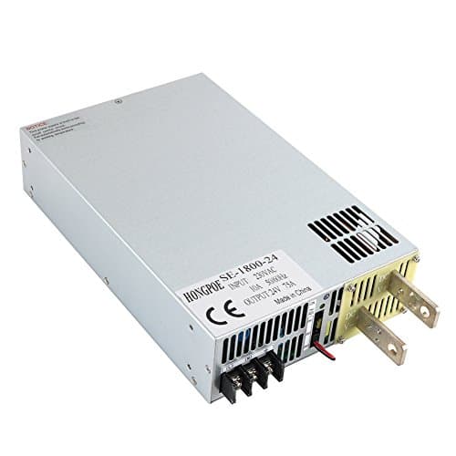 Image of HONGPOE 1800W DC Power Supply 0-24V 0-75A Variable Output, Control Potentiometer/0-5V Analog/PLC/PWM,Adjustable Switching Power Supply for Electroplating Industrial Motol (0-24V75A1800W)