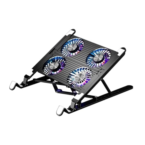 Image of Laptop Cooling Dock, Cooling Base with Laptop Fan, PC Fan, Laptop, Quiet, Height Adjustable, Slim and Powerful, Surprise Yourself with Bigger