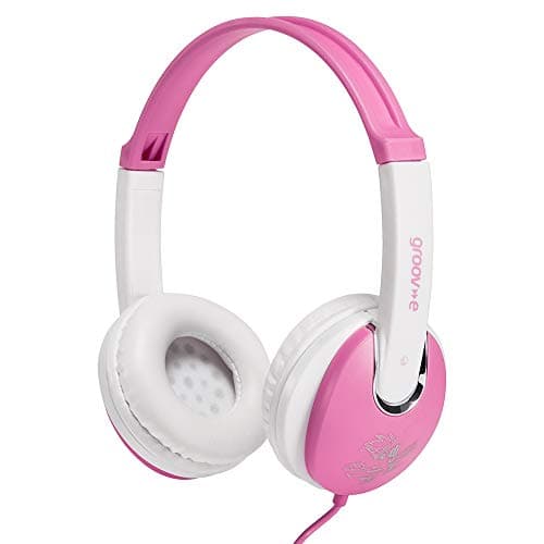 Image of groov e KIDZ - DJ-Style Wired Headphones for Kids - Over the Ear Headphone with 1.2m Audio Cable, Adjustable Headband, Soft Ear Pads, & 40mm Drivers - 3.5mm Audio Jack - Pink