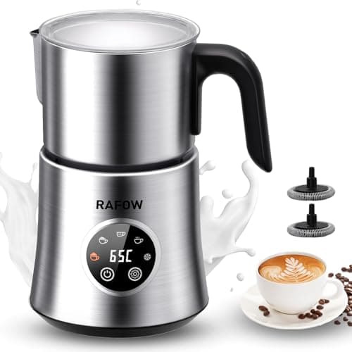 Image of Milk Frother Electric 5 in 1 - Automatic Milk Frothers 500ml Large Capacity Split Milk Steamer Silent Operation Milk Heater and Warmer Hot & Cold Milk Foamer Dishwasher Safe for Latte Coffee Chocolate