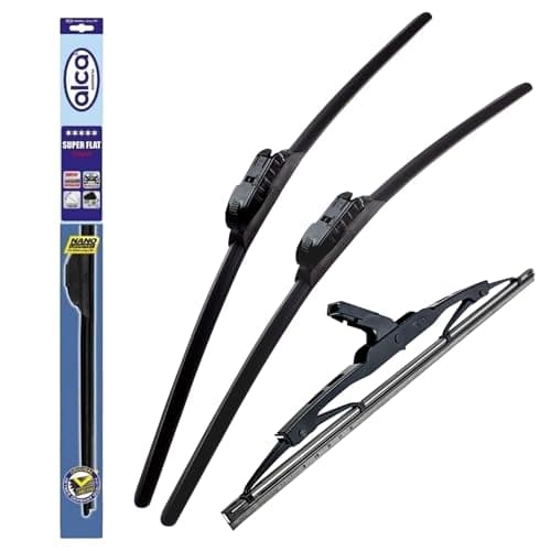 Image of alca Super Flat Wipers Fits Land Rover Evoque 2011-2018 Full Set Front And Rear Wiper Blades SF-242111