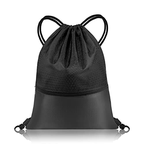 Image of flintronic Drawstring Gym Bags, Waterproof Swimming Bag Sport Gym Sack, Large PE Bag Swim String Backpack with Zipper for School Sports Beach Holiday Travel - Kids & Adults