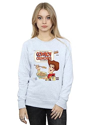 Image of Disney Women's Toy Story Woody Cowboy Crunchies Sweatshirt Sport Grey Medium