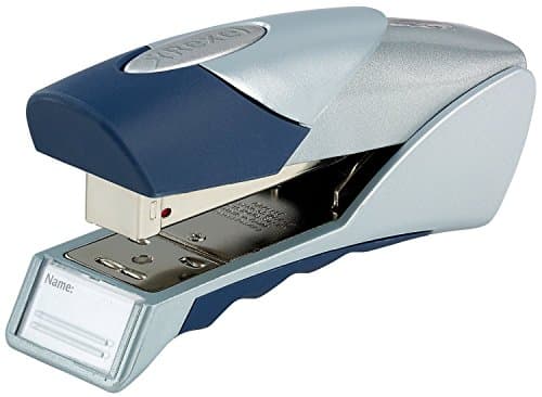 Image of Rexel Gazelle Half Strip Stapler, 25 Sheet Capacity, Plastic Body, Blue and Silver, 2100011
