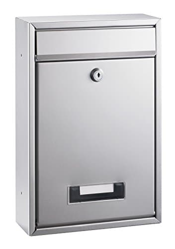 Image of ALCO-Albert 8602 Letterbox, Painted Silver, Approx. 32 x 22 x 9 cm
