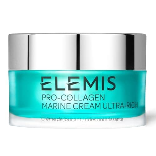 Image of ELEMIS Pro-Collagen Marine Cream Ultra Rich, Intensely Hydrating Anti-Wrinkle Face Lotion, Anti-Ageing Moisturiser for Dry Skin, Collagen Day Fluid to Firm & Tone, Nourishing Face Moisturiser, 50 ml