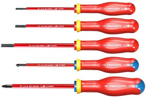 Image of FACOM Screwdriver Set, Red, 5 Pieces (Type 1)