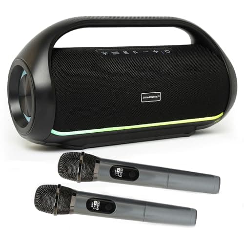 Image of DYNASONIC S90 - Portable Bluetooth Speaker IPX7 Waterproof. Wireless Outdoor Speaker. Wireless Stereo. Powerful sound player with built-in LED lights. Micro-SD, USB.