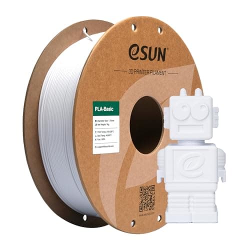 Image of eSUN PLA Filament 1.75mm, PLA Basic Dimensional Accuracy +/- 0.05mm, 1KG Spool (2.2 LBS) Speedy Filament for 3D Printers,Cold White
