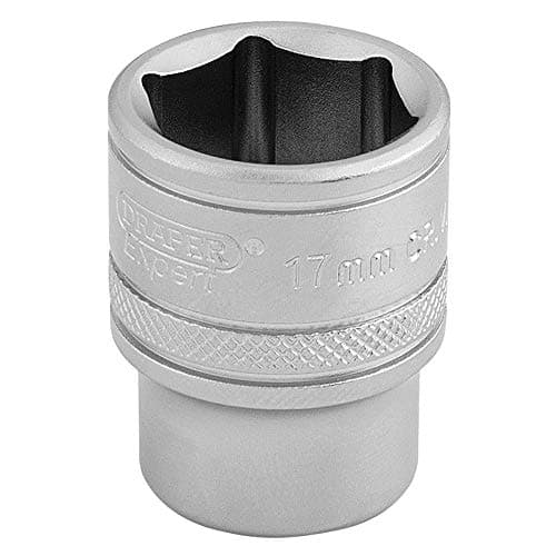 Image of Draper 16543 3/8-Inch Square Drive 6 Point Metric Socket, 17mm Size, Blue