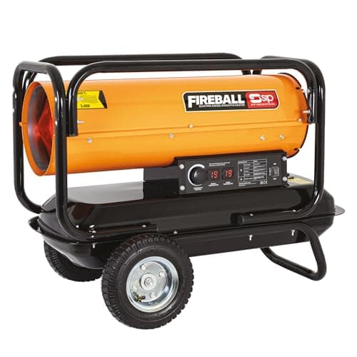 Image of SIP FIREBALL XD100 Space Heater, Diesel/Paraffin/Kerosene, 230V, 30kW / 100,000 BTU/hr, 700m³ / 24,720ft³ Heating Area, 26L Fuel Tank
