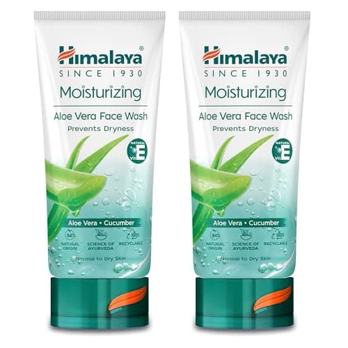 Image of Himalaya Moisturizing Aloe Vera Face Wash,Cleanses, Soothes and Nourishes Skin,For Normal to Oily Skin- 150ml (Pack of 2)