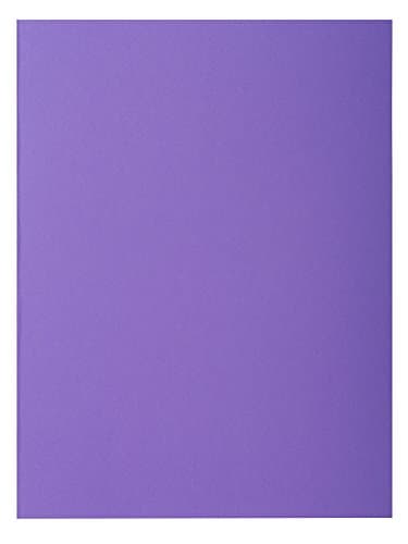 Image of Exacompta - Ref 217108E - Rocks Square Cut Folder - 240 x 320mm in Size, Suitable for Holding A4 Documents, 210gsm Coloured Card - Purple Colour (Pack of 10)