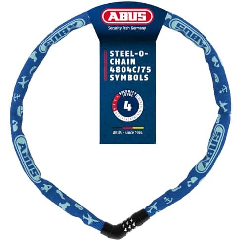 Image of ABUS Steel-O-Chain 4804C SYMBOLS chain lock – combination lock for children’s bikes – ABUS Security Level 4