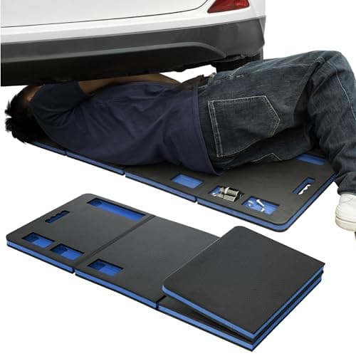 Image of Navaris Mechanics Mat - Memory Foam Kneeling Pad - Made from Thick EVA Material - Lightweight, Portable and Foldable - Multiple Uses - 120cm x 40cm x 3cm (47.2" x 15.8" x 1.2")