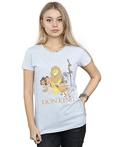 Image of Disney Women's The Lion King Group T-Shirt Sport Grey Large