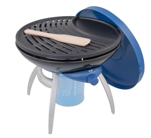 Image of Campingaz Party Grill, Camping Stove and Grill, All-in-One Portable Camping BBQ, with Griddle, Grid and Pan Support, Black