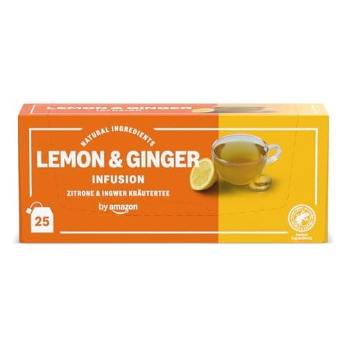 Image of by Amazon Lemon and Ginger Infusion tea bags, Pack of 25
