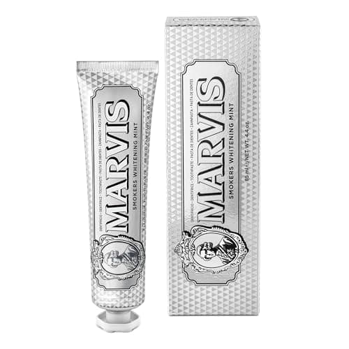 Image of Marvis Smokers Whitening Toothpaste, Mint, 85ml, Promotes the Natural Whitening of the Teeth, Plaque Removal Toothpaste, Long-Lasting Freshness