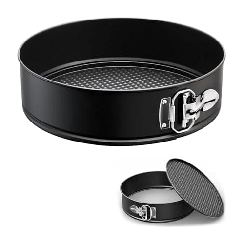 Image of Non-Stick Spring Form Cake Tin, 8inch Round Cake pan with Loose Base for Easy Release, Fridge and Freezer Safe.