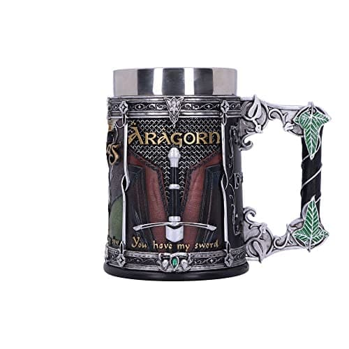 Image of Nemesis Now Officially Licensed Lord of The Rings The Fellowship Tankard, Multi Coloured, 15.5cm
