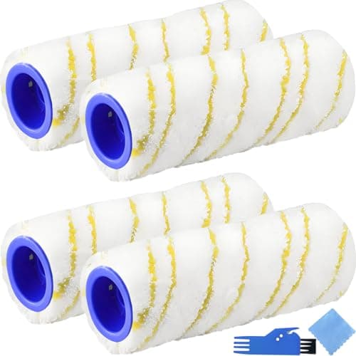 Image of EATBALE Roller Brush for Kärcher FC7 FC5 FC3 FC3D Cordless Hard Floor Cleaner Multi-Surface Microfiber Brushroll Replacement Parts for Karcher EWM 2 Vacuum Cleaner Accessories Kit(Yellow)