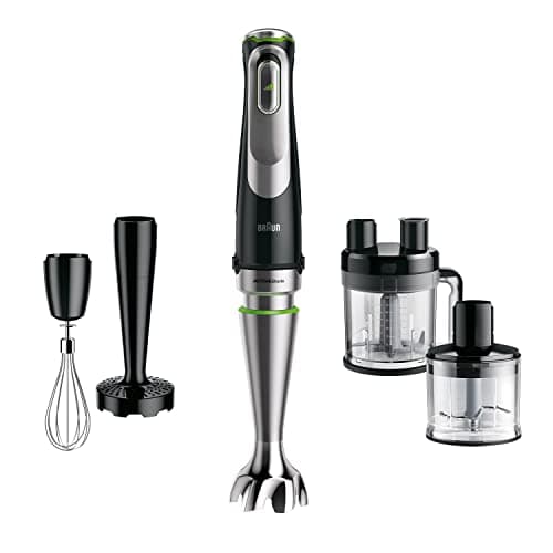 Image of Braun MultiQuick 9 Hand Blender, Mixer, XL Food Processor, Active PowerDrive Technology, Multifunctional Bowl with 0.6L Capacity, 1200W, MQ9187XLI, Black
