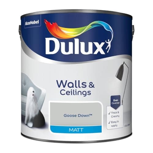 Image of Goose Down Walls & Ceilings Matt Emulsion Paint 2.5L – Smooth Creamy Finish, Quick Dry, Low VOC, Easy Application for Interior Walls & Ceilings