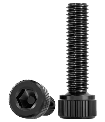 Image of Drenky M8 Cylinder Screws with Hexagon Socket M8 X 25mm Socket Head Cap Screws Bolts DIN 912 (ISO 4762) 304 Stainless Steel Socket Screws Fully Threaded Allen Socket Cap Screws, Pack of 10, Black