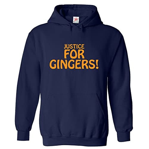 Image of Stars and Stripes Justice For Gingers Funny Unisex Novelty Adults Hoodie (L, Navy)