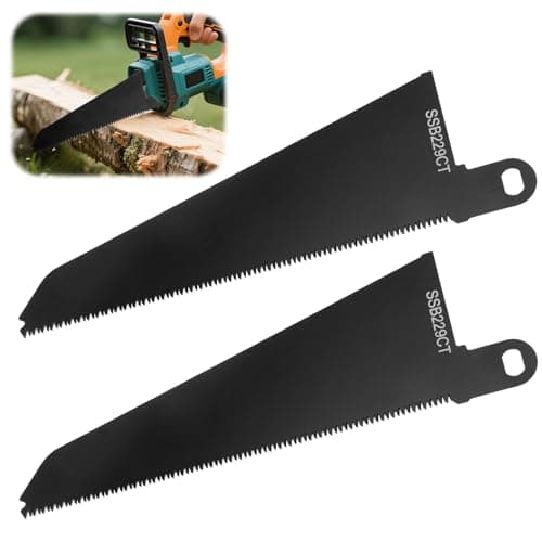 Image of Reciprocating Saw Blades Compatible with Black and Decker Piranha Scorpion Saws, SSB229CT Carbon Steel Black Blades for Cutting Wood Plastic Hardwood (2Pcs)