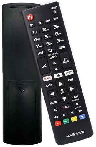 Image of Universal LG TV Remote Control Replacement for LG Smart TV’s (with Netflix & Amazon Buttons) - Works Straight Away, No Setup Required - AKB75095308 - Universal TV Remote Control