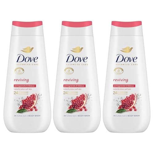 Image of Dove Advanced Care Sulphate Free Body Wash for Women Made with Skin-Natural Nourishers and Micromoisture Provides 24 Hours Renewing Lotion-Soft Softer Skin, 225ml Pack of 3
