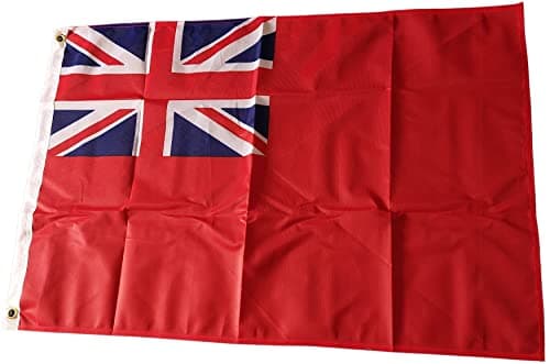 Image of NWFlags Red Ensign Flag 3ft x 2ft | Outdoor Heavy 110d Knitted Polyester | 3x2 Merchant Navy Flag for Flagpoles