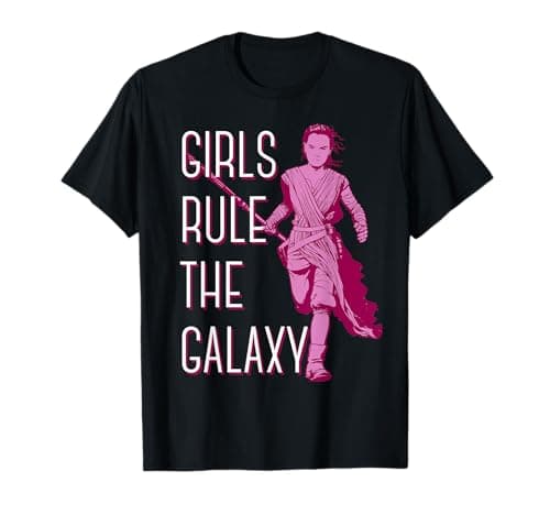 Image of Star Wars Episode 7 Rey Girls Rule The Galaxy T-Shirt T-Shirt