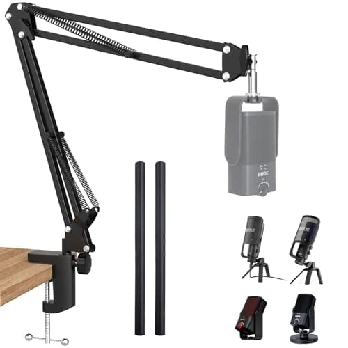 Image of SUNMON Rode NT-USB Mic Boom Arm - Mic Arm for RODE NT-USB/NT-USB+/NT-USB Mini and Most Microphone, Adjustable Boom Scissor Arm Stand with 3/8" to 5/8" Adapter by SUNMON