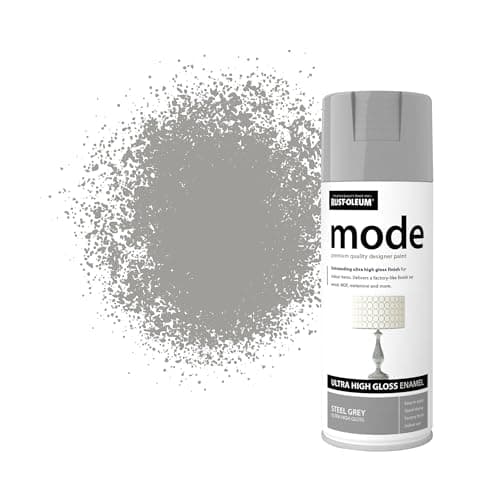 Image of Rust-Oleum 400ml Mode Ultra High Gloss Spray Paint Aerosol - Steel Grey