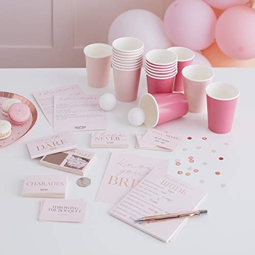Image of Ginger Ray Rose Gold Foiled Hen Party Games Hamper - Hen Party