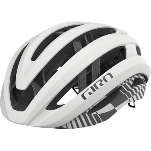 Image of Giro Aries Spherical Adult Road Bike Helmet Matt White Anthracite, Medium (55-59 cm)