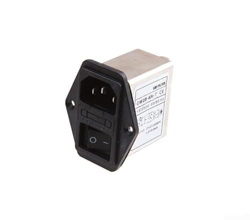 Image of Feeshoppher IEC Mains Input Filter Module with Fuse, 250V AC 10A Noise Suppression for Industrial Electronics, Test Equipment and Office Devices, 50/60Hz(CW2B)