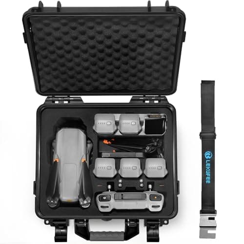 Image of LEKUFEE Waterproof Hard Carrying Case for DJI Air 3S/Air 3 Drone/Fly More Combo, DJI RC 2/RC N3/RC N2 Remote Controller and Accessories(Case Only)