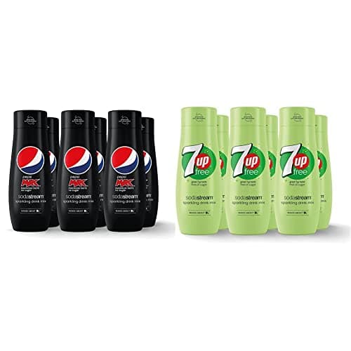 Image of SodaStream Pepsi MAX, Makes Up to 54 Litres - 6 x 440 ml Multipack & 7UP Free, Makes Up to 54 Litres – 6 x 440 ml Multipack