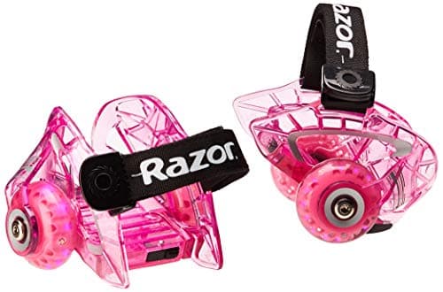 Image of Razor - Jetts DLX Heel Wheels, Roller Skate for Kids and Teenagers/Young Adults, Unisex-Youth, Pink, Fits U.S. shoe sizes youth 12 through adult 12
