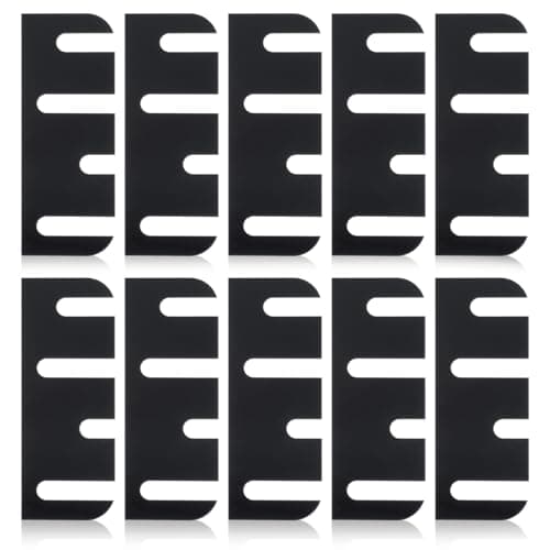 Image of 10 Pcs Door Hinge Shims 3.5 Inch Pvc Hinge Shims For Door Alignment & Repair, Door Hinge Shim Spacer For Residential & Commercial Use Repair Replacement Kit Black