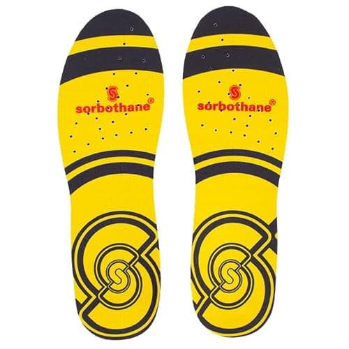 Image of Double Strike Insoles Men & Women – Shock Absorbing Inserts for Plantar Fasciitis, Arch Support & Heel Relief – Antibacterial Shoe Inserts for Walking, Running, Work Boots – Size UK 11-12.5