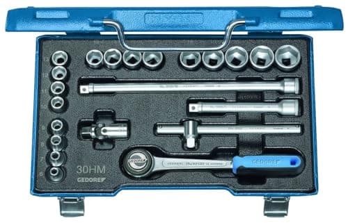 Image of Gedore D 30 GMU-10 Socket Set 3/8 Inch 23 Pieces UD-Profile 6-22 mm