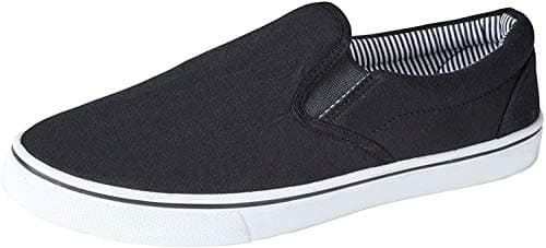 Image of Mens Slip on Canvas Summer Shoes (9, Black)